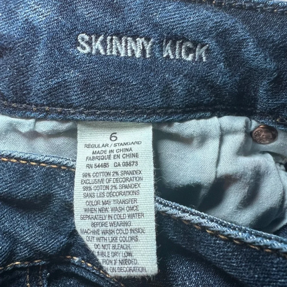 American Eagle Low Rise Slim Bootcut Y2K Dark Wash 2000s Aesthetic Size 6/29